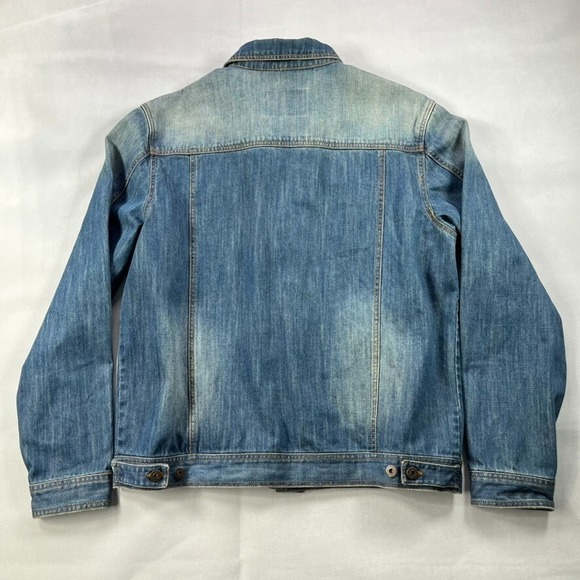 Y2K Denim Jacket Men 2XL Parish‎ Nation Blue Faded Vintage Streetwear - Picture 9 of 15
